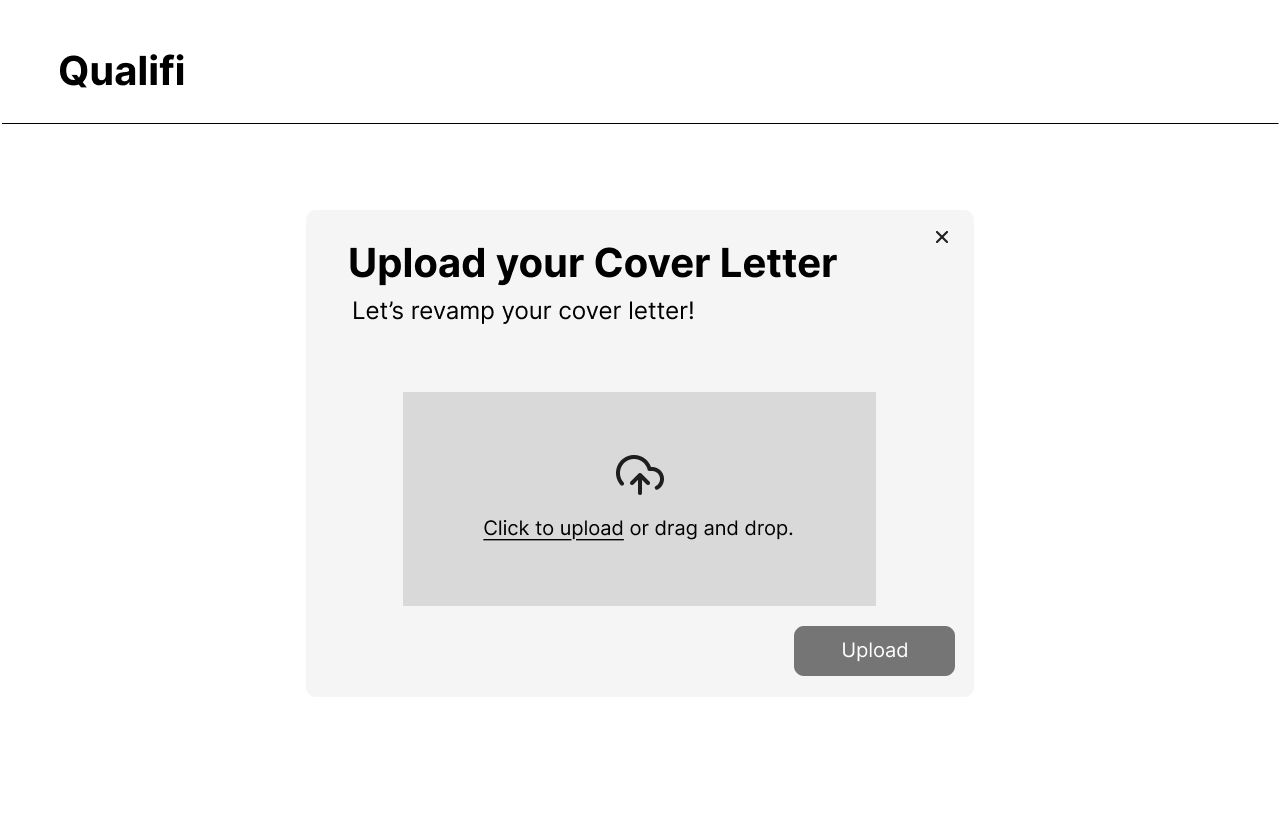 Upload Cover Letter