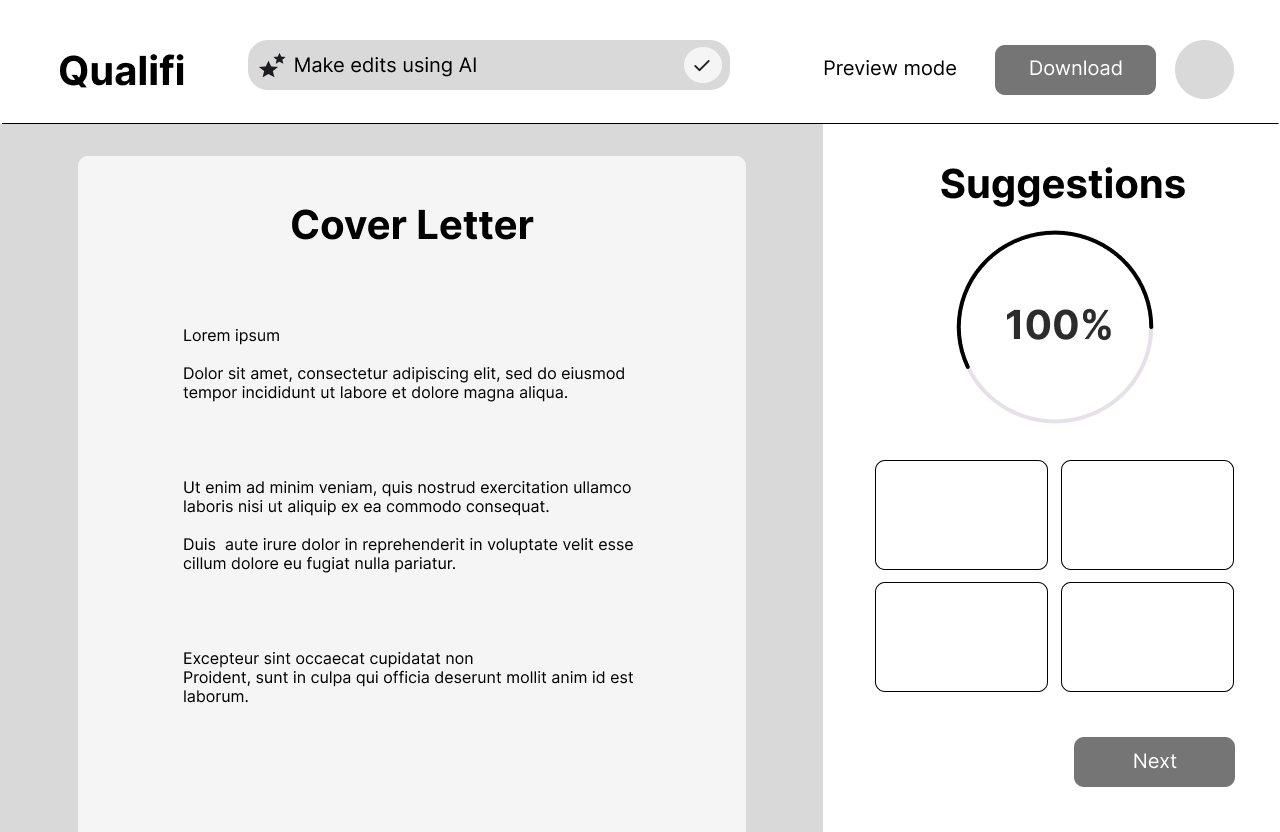 Cover Letter Screening Completed